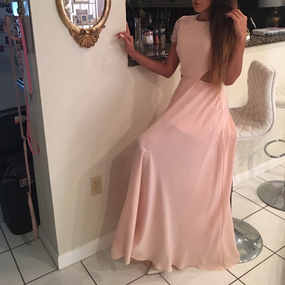 Sexy Pink Bebe Long Dress - Picture 3 of 5